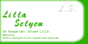 lilla selyem business card